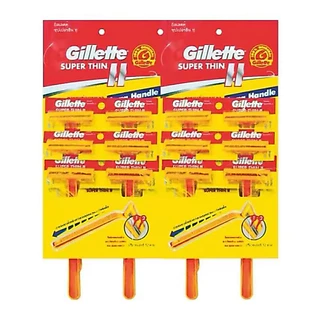 ด้ามโกน มีดโกน ยิลเลตต์ Gillette Super Thin ll แพค 12 ชิ้น / แพค 6 ชิ่น