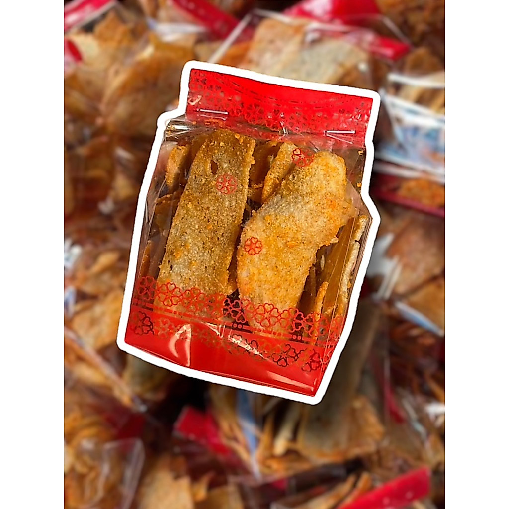 ข้าวเกรียบปลาทรงเครื่อง ขนาดจิ่ว 25ห่อ ห่อละ20กรัม