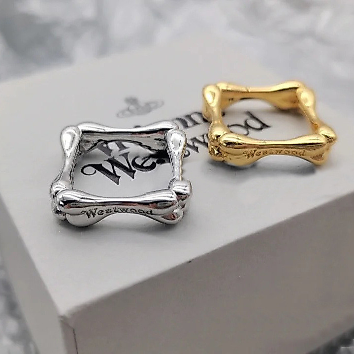 Vivienne Westwood Light แหวนหรูสไตล์สี่ส่วนสําหรับผู้ชายและผู้หญิง