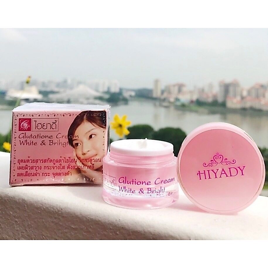 ถูกสุด‼️ครีมลดฝ้า👩🏻🌸ครีมหน้าขาว ไฮยาดี้ กลูต้า กล่องชมพู Hiyady Glutatione White Cream & Bright ของแท้💯