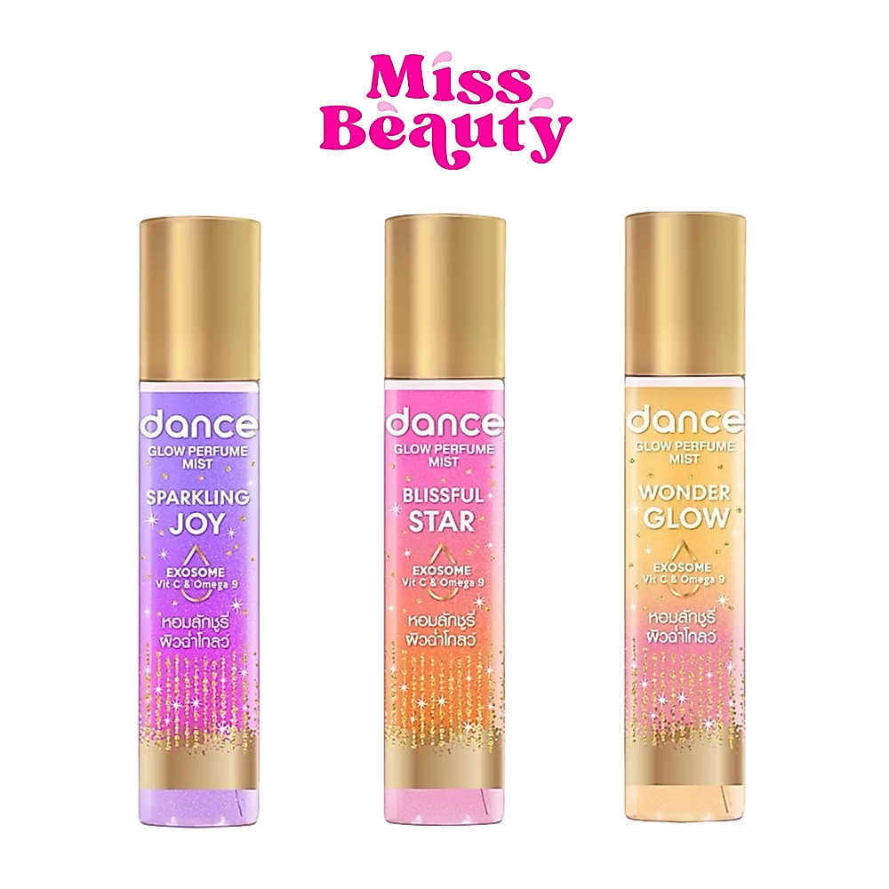 (ขวดใหญ่90ml.) DANCE Glow Perfume Mist น้ำหอม แดนซ์ โกลว์ เพอร์ฟูม มิสท์ 90 มล. (Blissful Star/Sparking Joy/Wonder Glow)