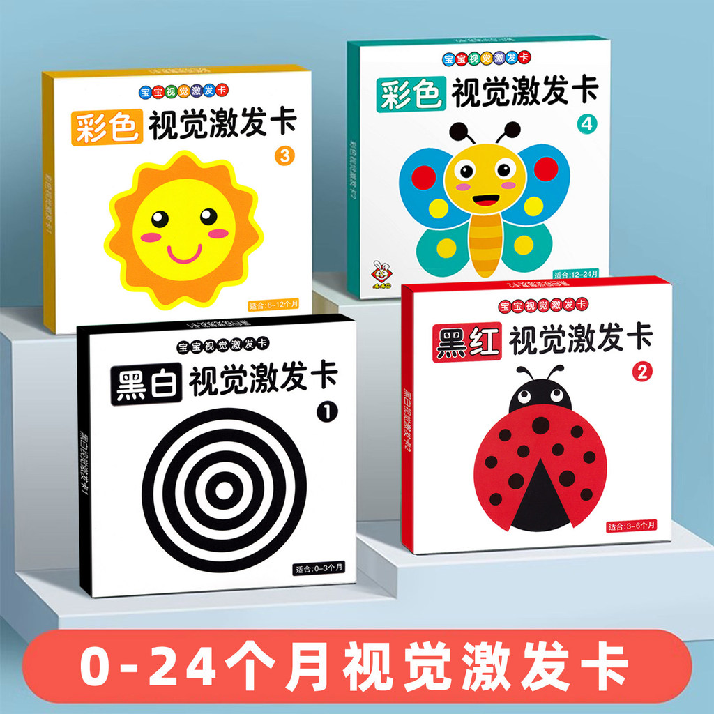เด็กสีดําสีขาวสี Big Card Early Education Card 3 เดือน 0 เด็กความรู้ความเข้าใจเด็ก Visual Tracking ข