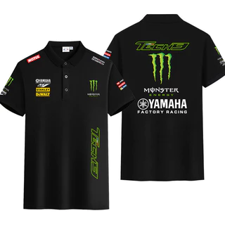 YAMAHA รถจักรยานยนต์เสื้อโปโลแขนสั้นผู้ชาย motogp โรงงานทีมขี่จักรยาน racing ชุดทีมเสื้อยืด