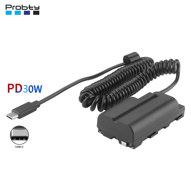 USB-C PD30W ถึง NP-F Dummy แบตเตอรี่สําหรับ Sony NP-F960 /750/770/970 ถึง Power กล้อง Field Monitor