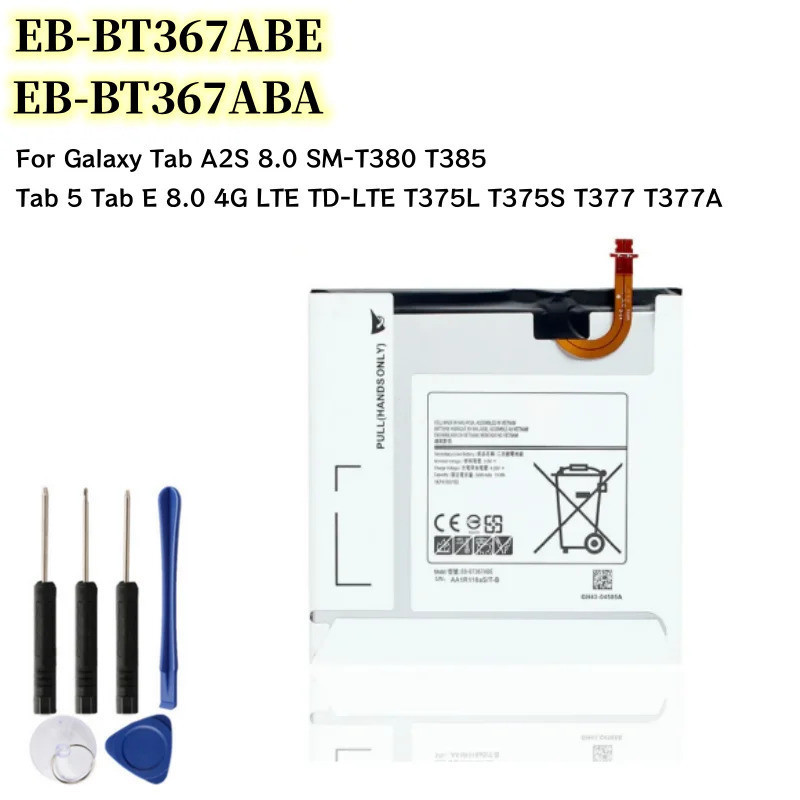 EB-BT367ABE แบตเตอรี่สําหรับ Galaxy Tab A2S 8.0 SM-T380 T385 Tab 5 Tab E 8.0 4G LTE TD-LTE T375L T37
