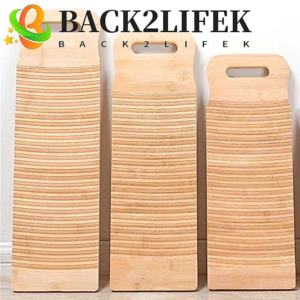 BACK2LIFEK Washboard ซักมือที่เป็นมิตรกับสิ่งแวดล้อม ไม้ไผ่กันลื่น กระดานซักผ้าที่ทนทานแบบพกพา