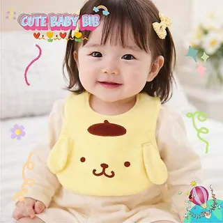 🍼 CUTE BABY BIB – ผ้ากันเปื้อนเด็กสุดน่ารัก ผ้าซับน้ำลาย 💗 ตัวติดเป็นตีนตุ๊กแก ใส่แล้วน่ารักละลายใจ 🥰