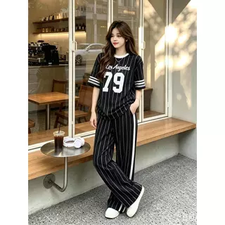 Mayura Stores No.UG79 ชุดเซ็ท2ชิ้น เสื้อ+กางเกง พิมพ์ลายตัวเลข 79 ชุดเซ็ทแฟชั่น เสื้อผ้าแฟชั่น