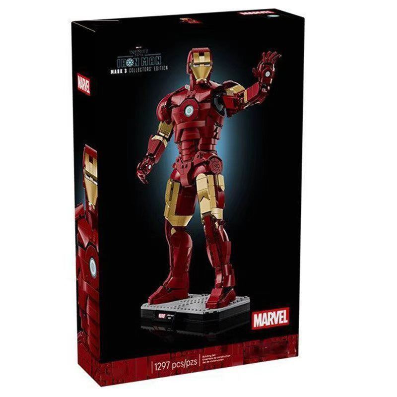 ใช้งานร่วมกับ Superhero 76344 Iron Man Mark3 Collectors Edition Mecha ชายประกอบเด็ก Building Block ของเล่น