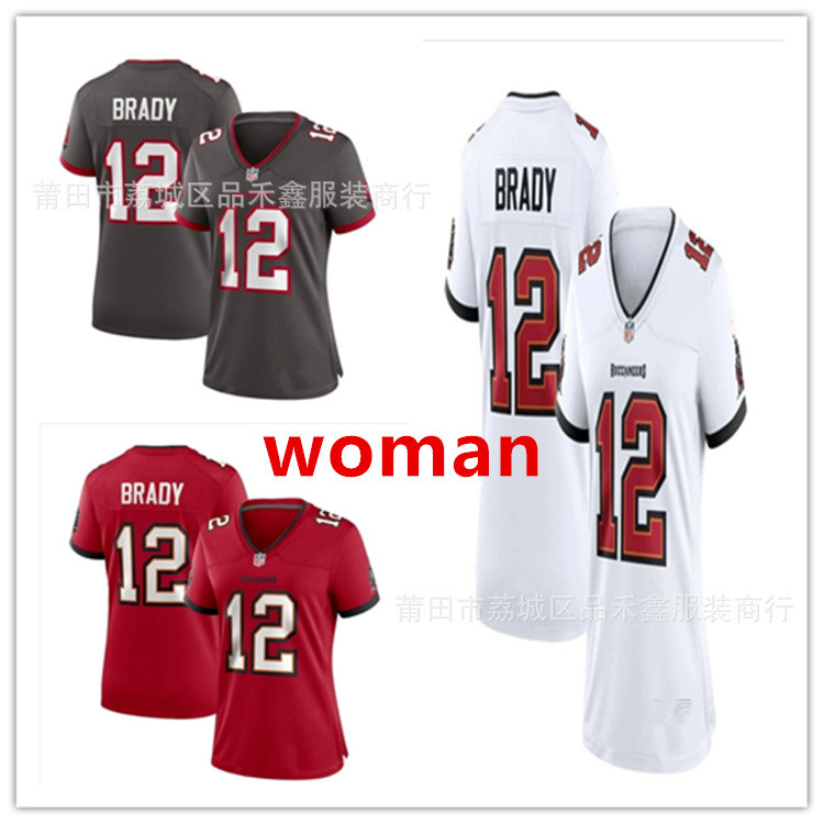 จัดส่งในวันเดียวกัน เสื้อผ้าผู้หญิง เสื้อผ้าเด็ก Tampai Bay Pirates Buccaneers Rugby Jersey No. 12 เ