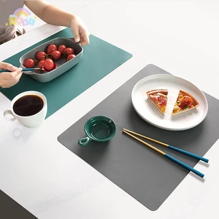 [BB-t] 15.7.5"x11.81" ขนาดใหญ่พิเศษซิลิโคนเกรดอาหารกันน้ํา Placemat ฉนวนกันความร้อนลื่นล้างทําความสะอาดได้ตารางเสื่อสําหรับห้องครัวอาหารค่ําใ