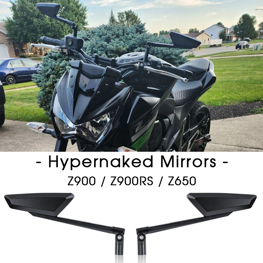 Gสําหรับ KAWASAKI Z650 Z900 Hypernaked กระจก Z1000 Z800 Z750 Z650 อุปกรณ์เสริม ZH2 1000 ปรับด้านข้าง