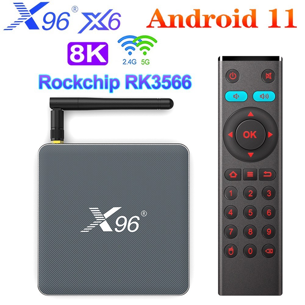 X96 X6 RK3566 Network Set Top Box Android11 Dual Band 8K Metal Shell tvbox