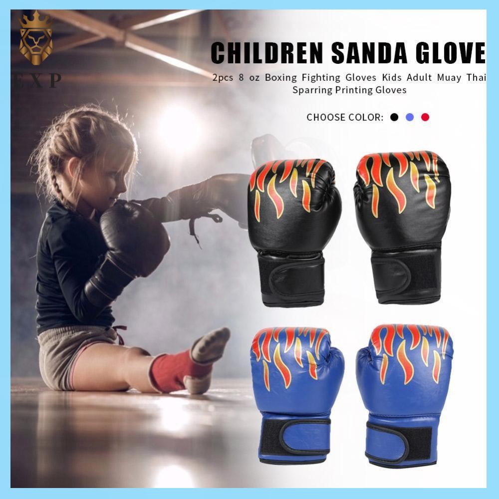 นวมชกมวยPUหนังสำหรับเด็ก ขนาด2ชิ้น ใช้ในการฝึกซ้อมKickboxingและTaekwondo