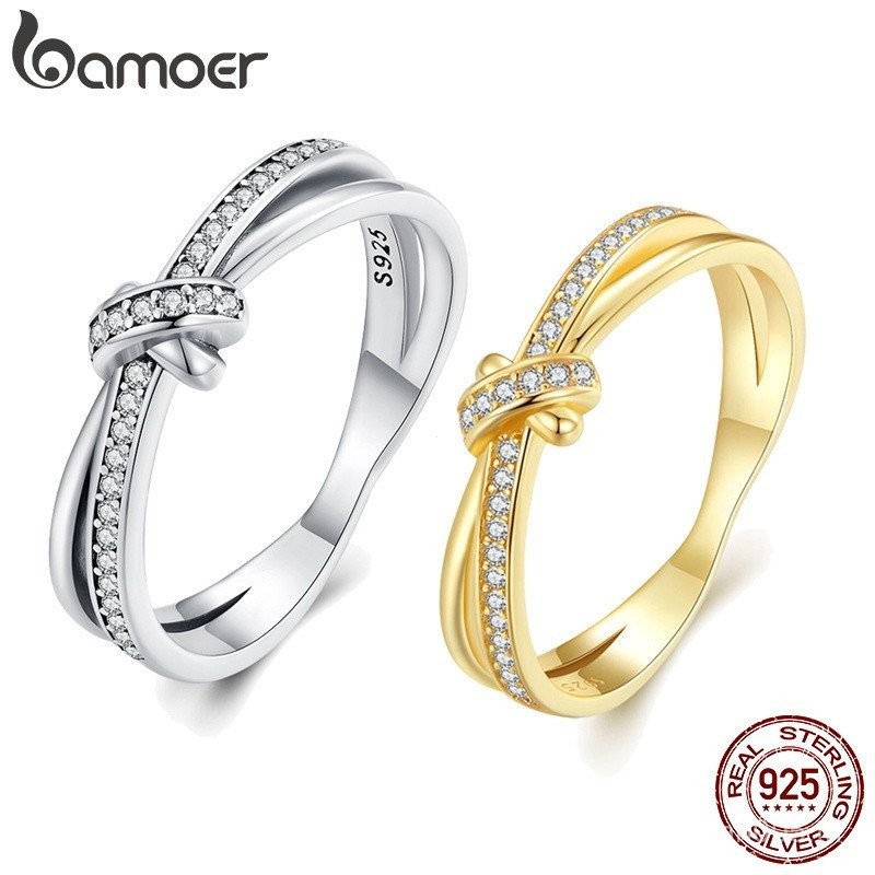 แหวนเงินสุภาพสตรี bamore 925 เงินสเตอร์ลิง ออกแบบด้วยสัญลักษณ์ Infinite