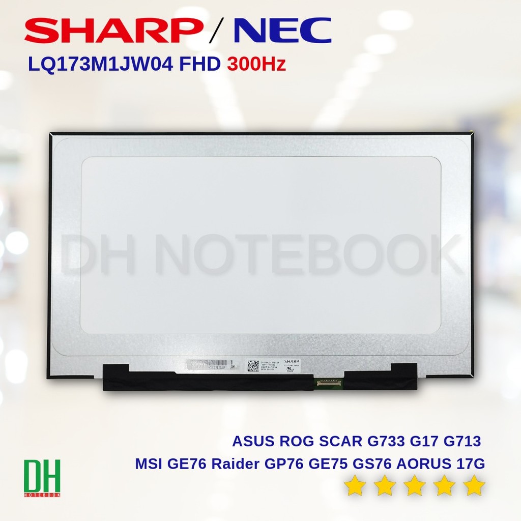 หน้าจอโน๊ตบุ๊ค LQ173M1JW04 17.3 นิ้ว FHD IPS 300Hz 40pin สำหรับ ASUS ROG SCAR G733 G713 MSI GE76 Rai