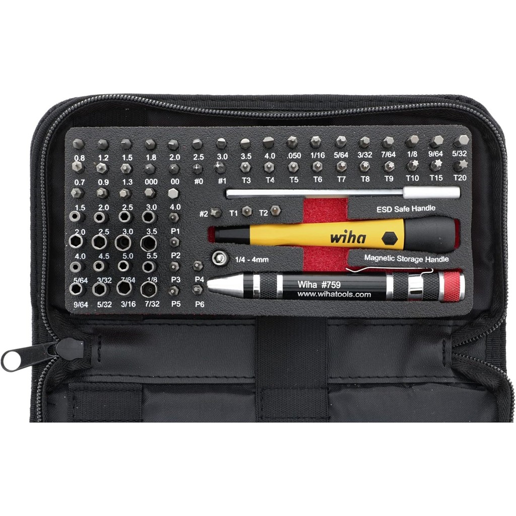 Wiha 75971 68 ชิ้นระบบ 4 ESD Safe Master Technicing Ratchet และ MicroBits ชุด YT13