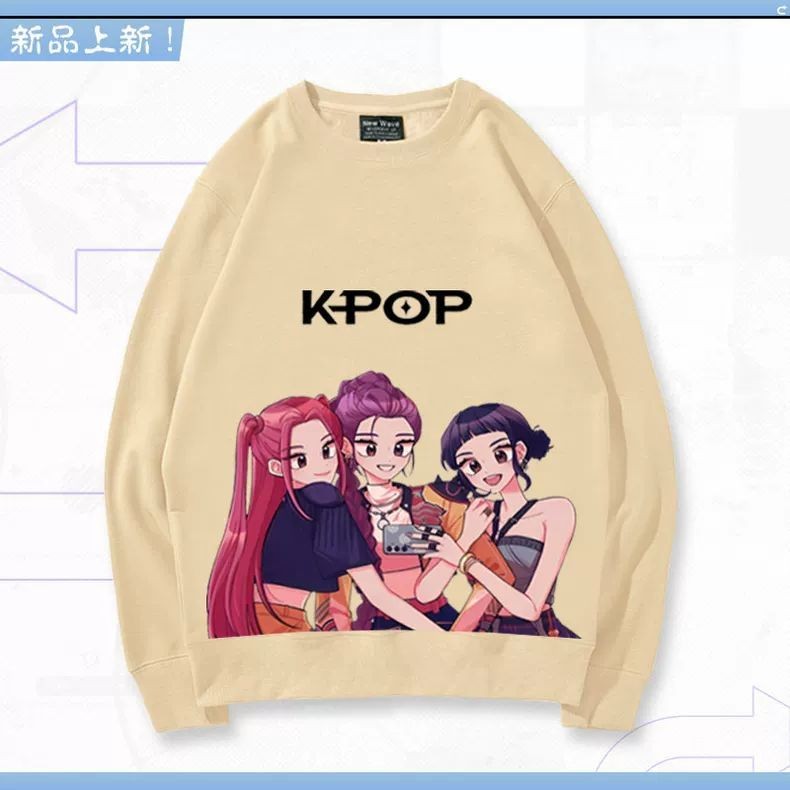 ,, 2024 ชุดแม่ลูก, ฤดูใบไม้ผลิฤดูใบไม้ร่วง Demon Hunter Casual Merchanded Round Neck Group การ์ตูนเส