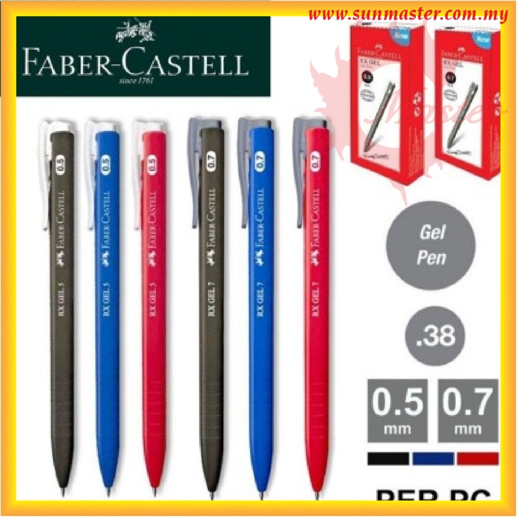ปากกาเจล 0.5 มม. 0.7 มม. Faber Castell ปากกาเจล RX ปากกาเจล Gsoft Note Gsoft EX5 ปากกาเจล