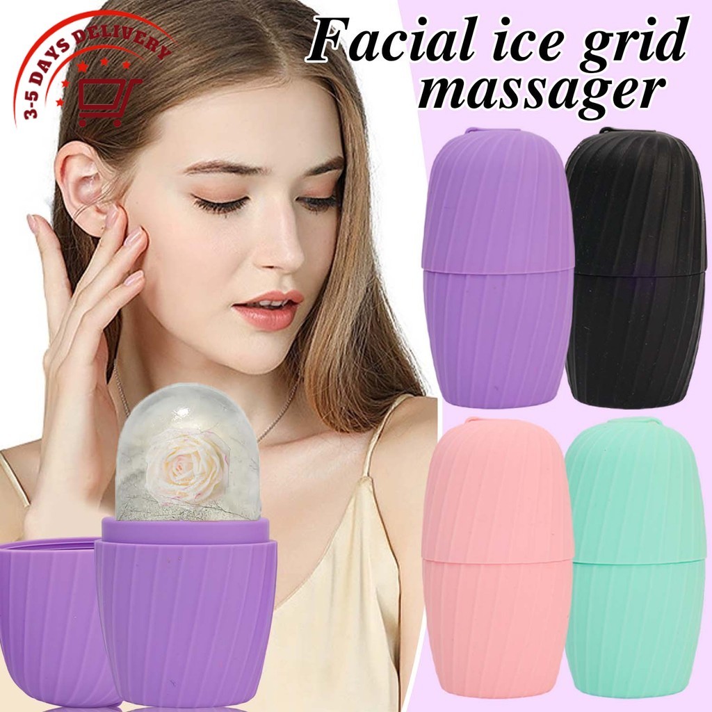 [จัดส่ง 3-5 วัน]ลูกกลิ้งซิลิโคนใบหน้าสําหรับประคบน้ําแข็งและนวดเครื่องมือดูแลผิวขนาดกะทัดรัดออกแบบจับง่ายสําหรับสกินแคร์กิจวัตร