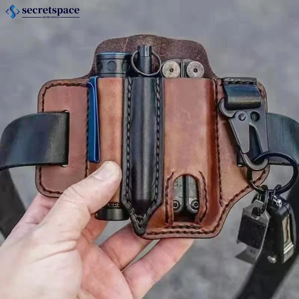 SECRETSPACE กระเป๋าหนังใส่กระเป๋า Modular อุปกรณ์เสริม Organizer แผงผู้ถือกุญแจเอวเครื่องมือกระเป๋า Organizer B5C5
