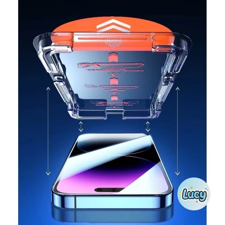 กระจกนิรภัยปกป้อง สำหรับ for iPhone 17 16 15 14 13 12 11 Pro max Xs Max 7P 8P XR ติดตั้งง่ายอุปกรณ์กำจัดฝุ่นอัตโนมัติ#D5 thumbnail 9