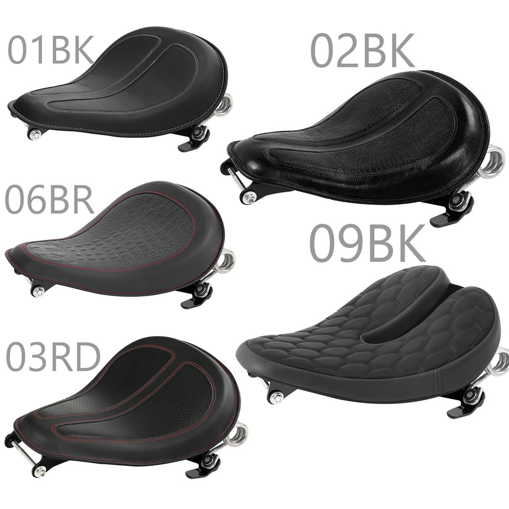 Gรถจักรยานยนต์Solo Driver Seat & วงเล็บสปริงFitสําหรับHarley Sportster XL 1200 883 2004-2006 2010-20