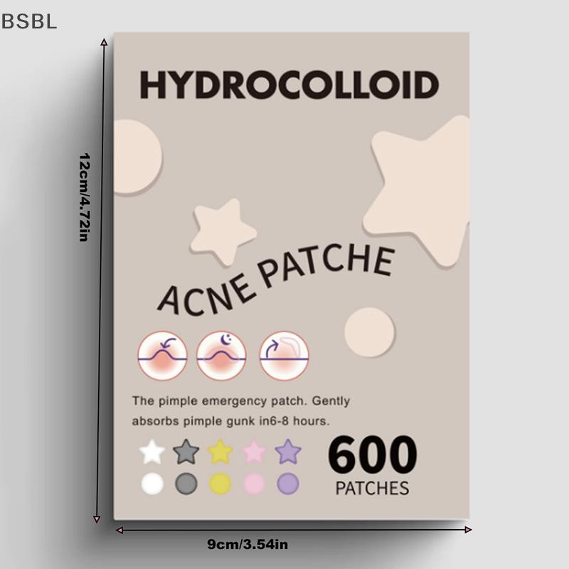 BSBL 600 ชิ้น/เซ็ต Star Pimple Patch สิวที่มีสีสันที่มองไม่เห็น Skin Care สติกเกอร์คอนซีลเลอร์ Face 
