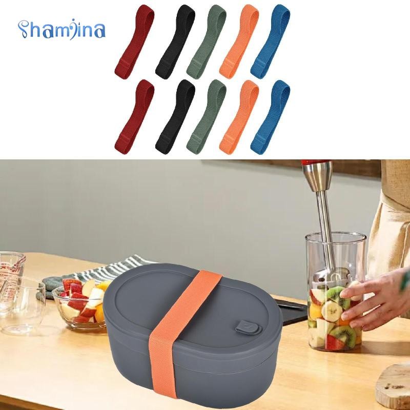 [Shamjina] 10 ชิ้น Bento Box Straps อุปกรณ์เสริม Bento Box Belts สําหรับ Camping Home Classroom