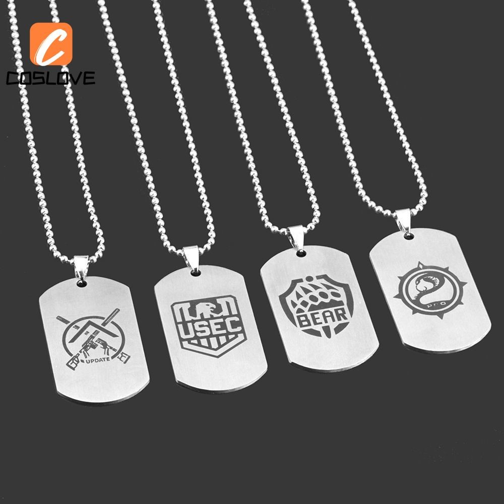 แท็กสุนัขอิฐโลหะ Escape from Tarkov สำหรับคอสเพลย์และของสะสม สร้อยคอกลางแปลงแบบแฟนเมด