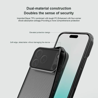 Nillkin CamShield ProP เคสโทรศัพท์สําหรับ iPhone 17 Pro Max/17 Pro กรณีฝาครอบกล้องขาตั้ง Flip-สไตล์เลนส์ป้องกันปกหลัง
