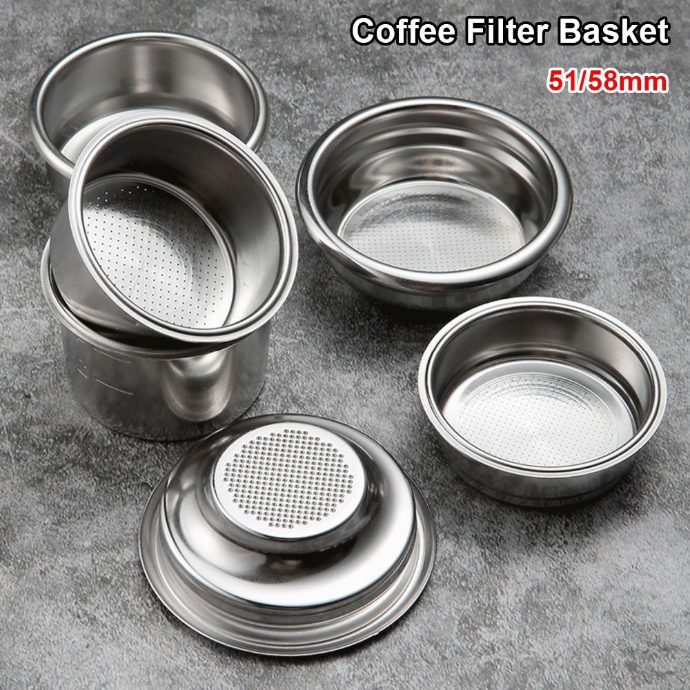 SHOOHOO 1 ชิ้นตะกร้ากรองกาแฟ, ความดัน 1 ถ้วย 2 ถ้วยตะกร้าสะอาด, ทนทานชั้นเดียว 51/58 มิลลิเมตร 304 สแตนเลสกาแฟ|กรองเครื่องมือบาริสต้า - รูปที่ 6