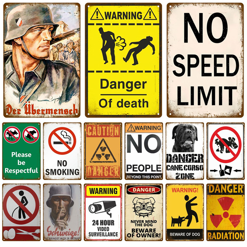 Metal Sign Plaques Kids And Pets At Play Warning Tin Sign Caution Slow Down For Street Lawn Reflecti