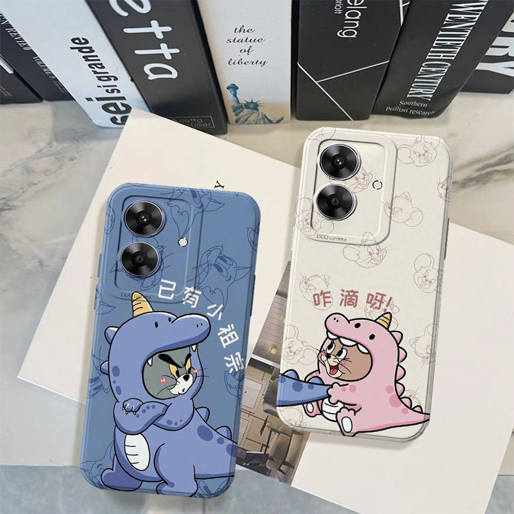 Realme Note 60 Note 50 C61 C63 C53 C51 C51s C55 Kesing - C0uple T0m & J3rry Motif - กล้อง Pro - เคสแ