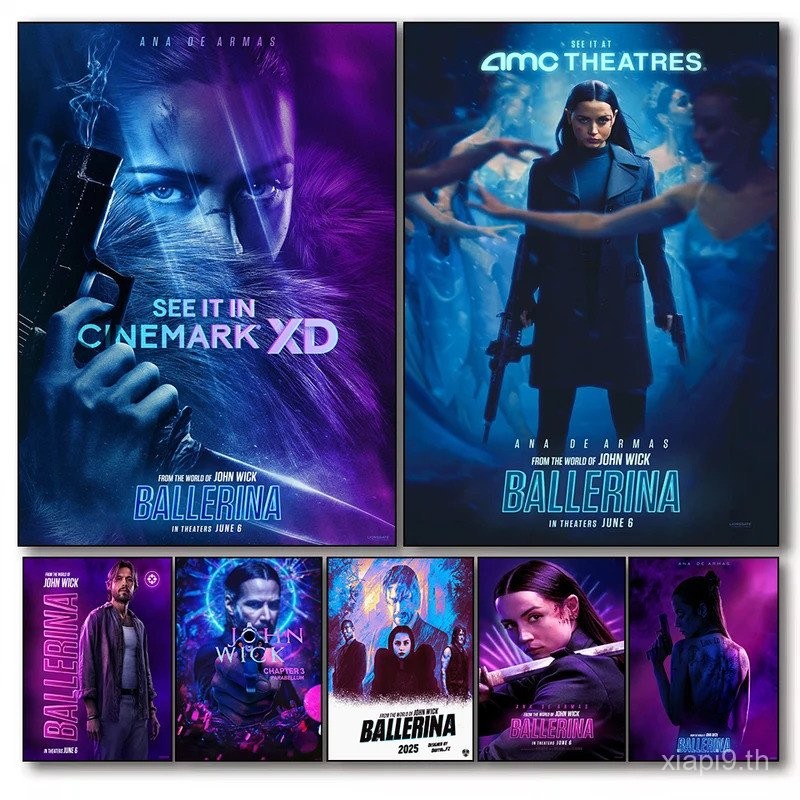 โปสเตอร์ศิลปะ John Wick Ballerina สำหรับตกแต่งบ้าน พร้อมของขวัญ