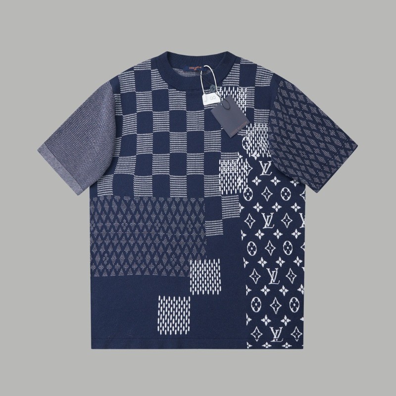 เสื้อแขนสั้นลายดอกไม้แบบถัก สำหรับฤดูใบไม้ผลิและฤดูร้อน