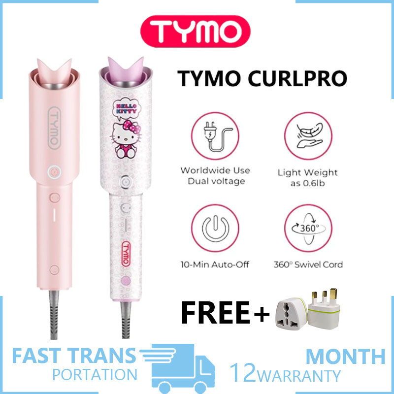 TYMO CURLPRO ไอออนลบแบบมีสายแบบใช้มือถือ Hello Kitty 32 มม. เตารีดดัดผมอัตโนมัติ