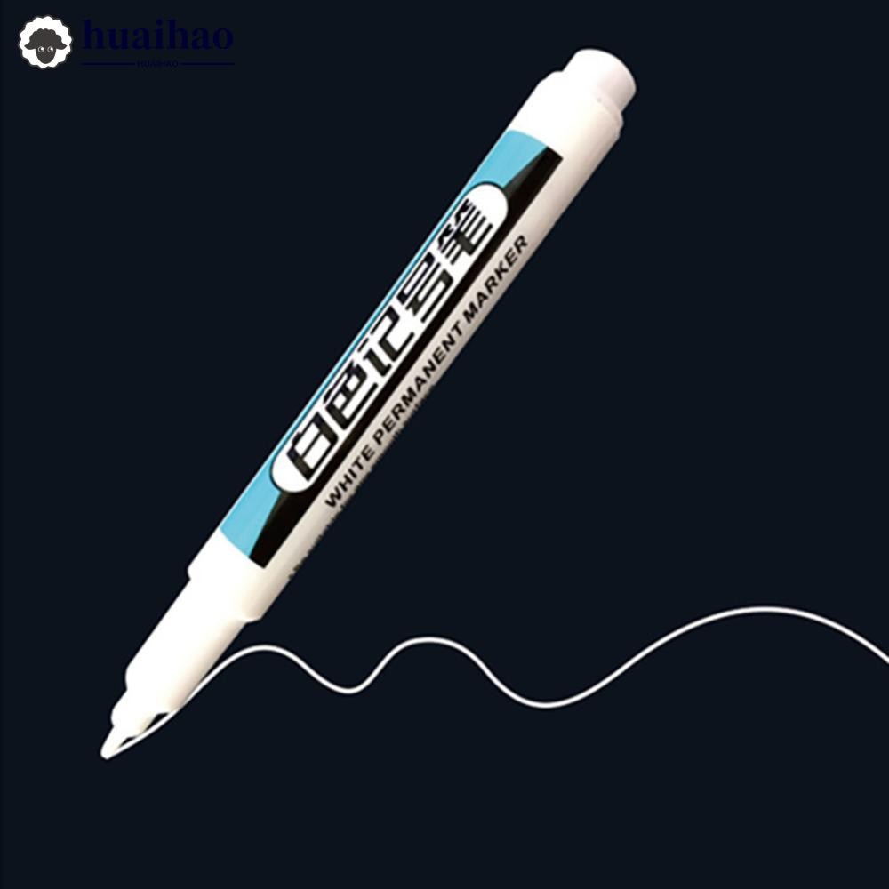 HUAIHAO 0.7/1/2 มม.สีขาวปากกาสีถาวรอะคริลิค MARKER กันน้ํามันปากกา Deep Hole Marker N2S6