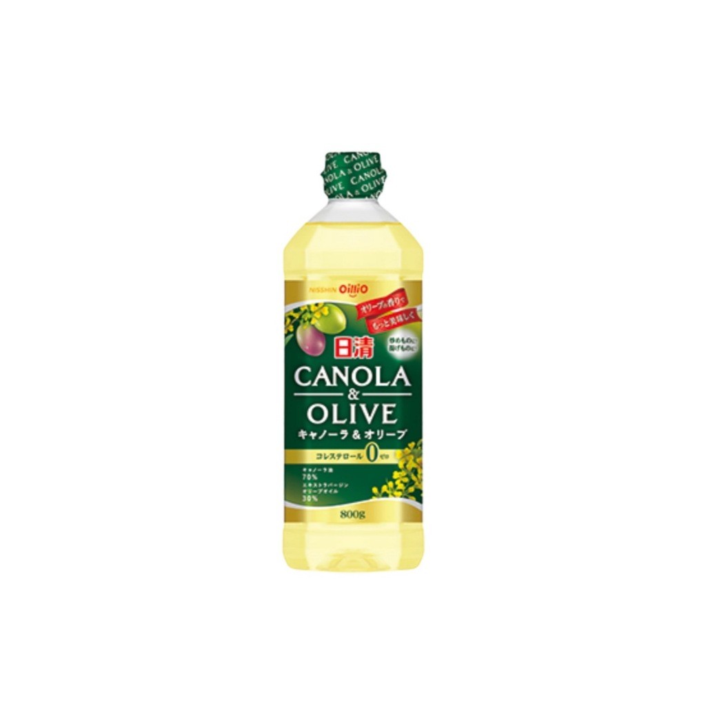 ฉลากไทยNissin Olio Canola & Olive 800g.น้ำมันคาโนลาและมะกอก น้ำมันคุณภาพเยี่ยมจากญี่ปุ่น