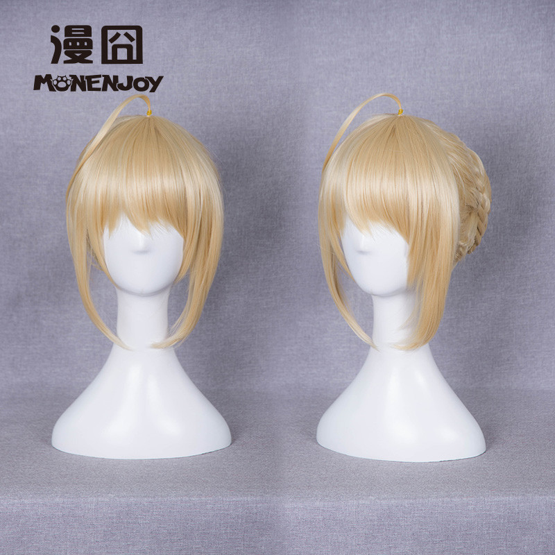 วิกผม.Cosplay.Fate/Zero.Saber สีทอง สำหรับคอสเพลย์