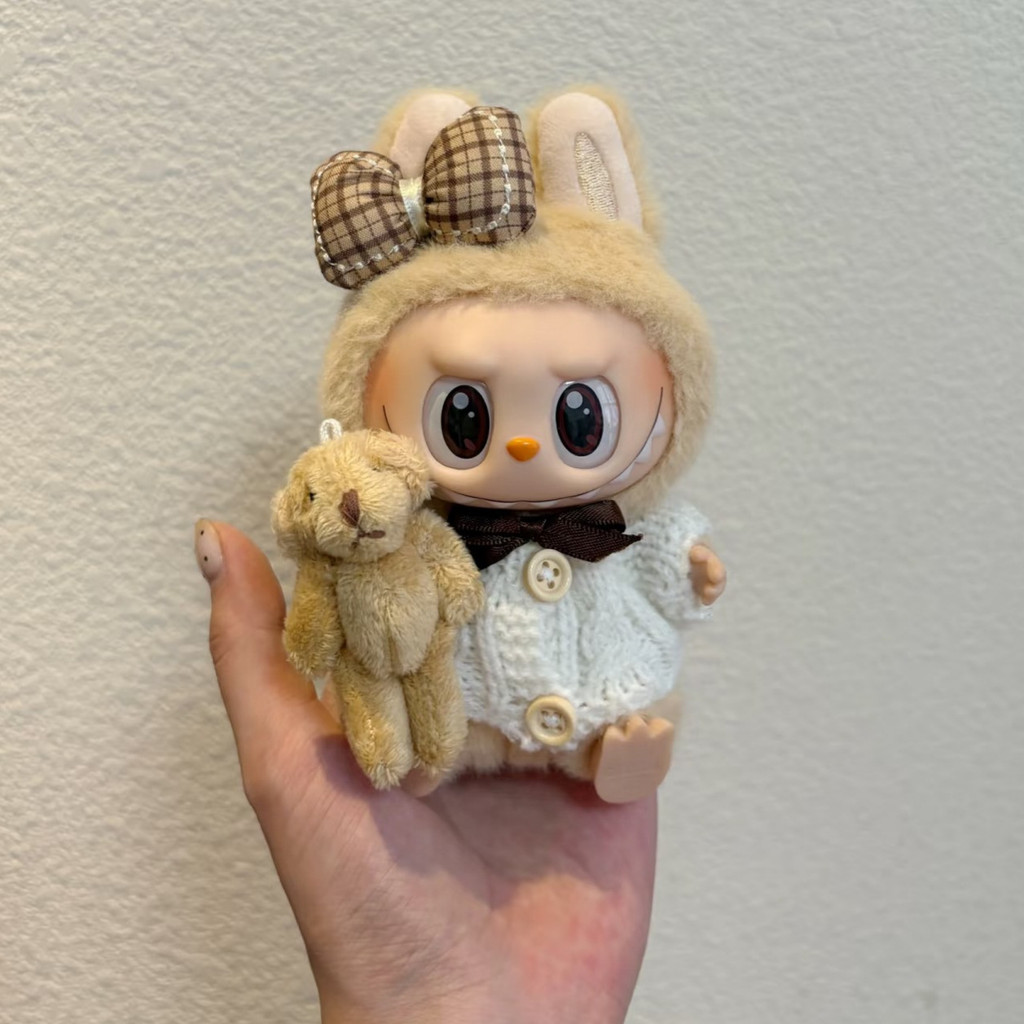 Afternoon Bear Time labu เสื้อผ้าเด็ก labubu เสื้อผ้า 15 ซม. 123th Generation ไม่มีตุ๊กตา#WW0911#