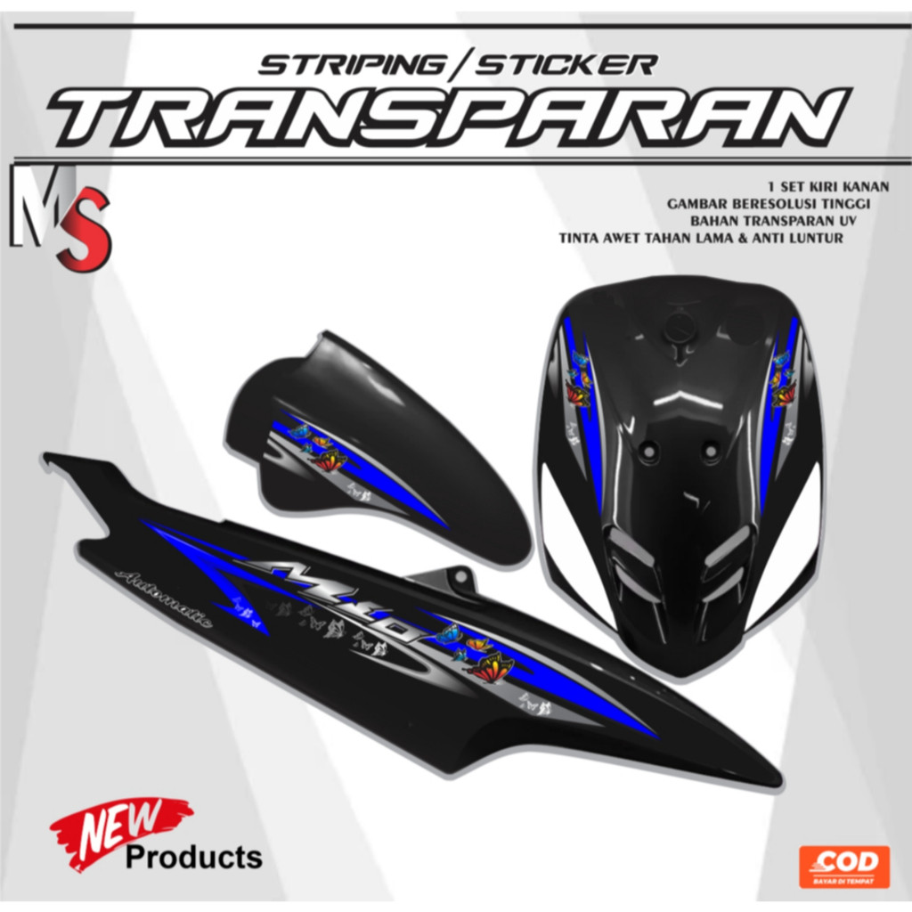 สติ๊กเกอร์แถบใส MIO SPORTY MIO SMILE STRIPING CONTEST V4 COOL VARIATIONS