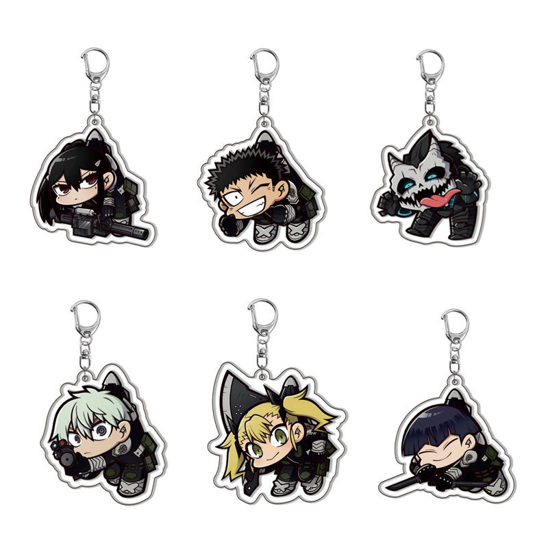 KAFKA HIBINO KAIJU NUMBER EIGHT อะนิเมะ KeyChain Kaiju No.8 ผู้ชายพวงกุญแจสําหรับผู้หญิงแฟชั่นรูปอะค