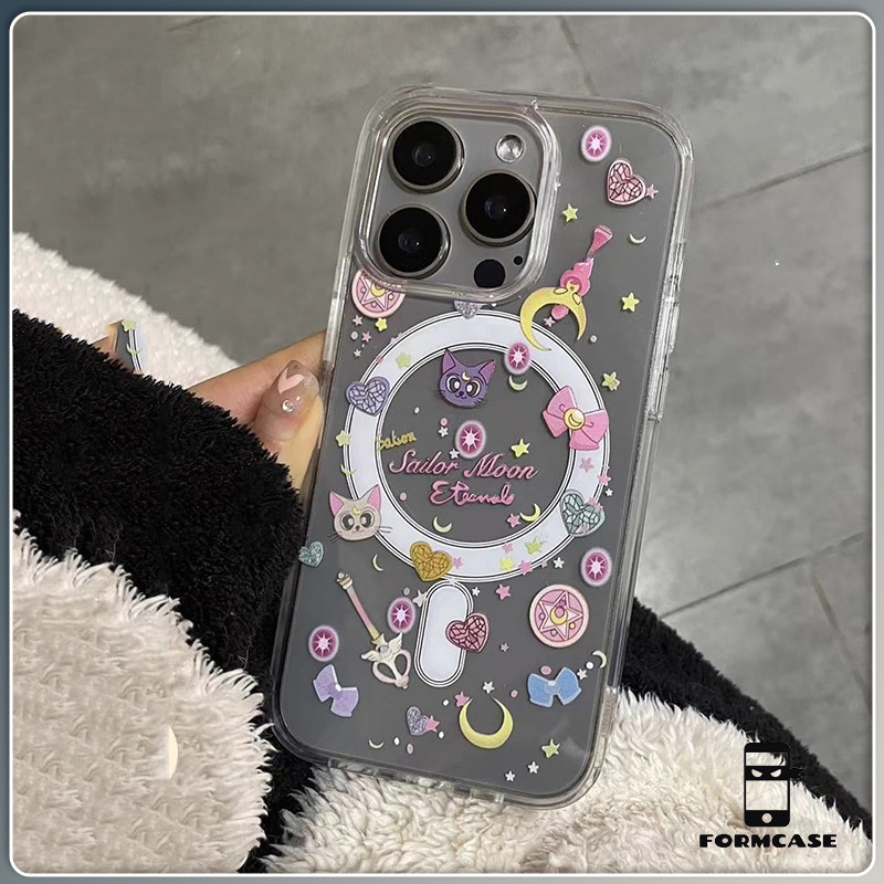 การชาร์จแบบไร้สาย เปลือกแม่เหล็ก ซีเรนิตี้ มูน  ขายดีในเว็บไซต์เกาหลี iPhone X XS MAX XR 7/8PLUS 16 15 14 เคสไอโฟน 13 12