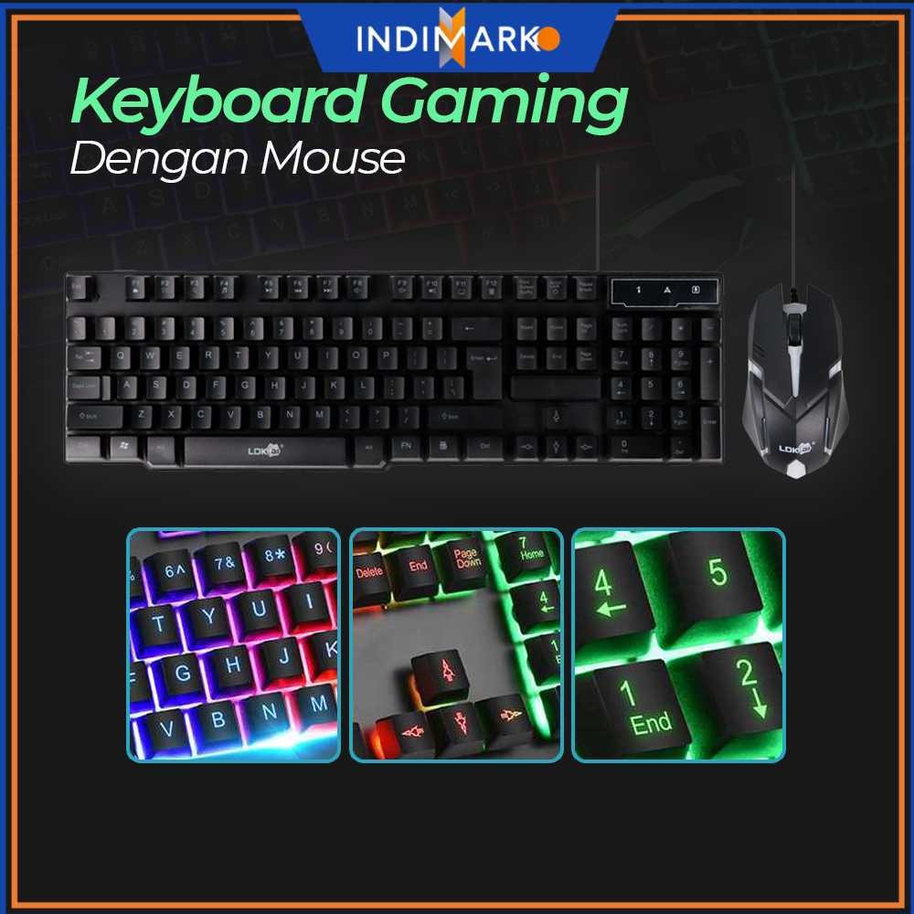LDKai Gaming Keyboard LED พร้อมเมาส์ - 832