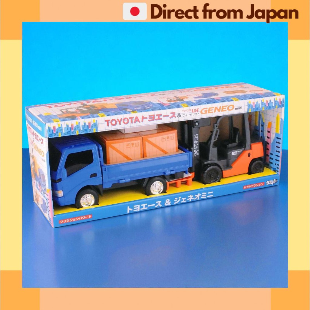Toyco Toyota Friction Truck & Forklift GENEO Mini ของเล่นรถเสียดทาน [Japan Shipped]