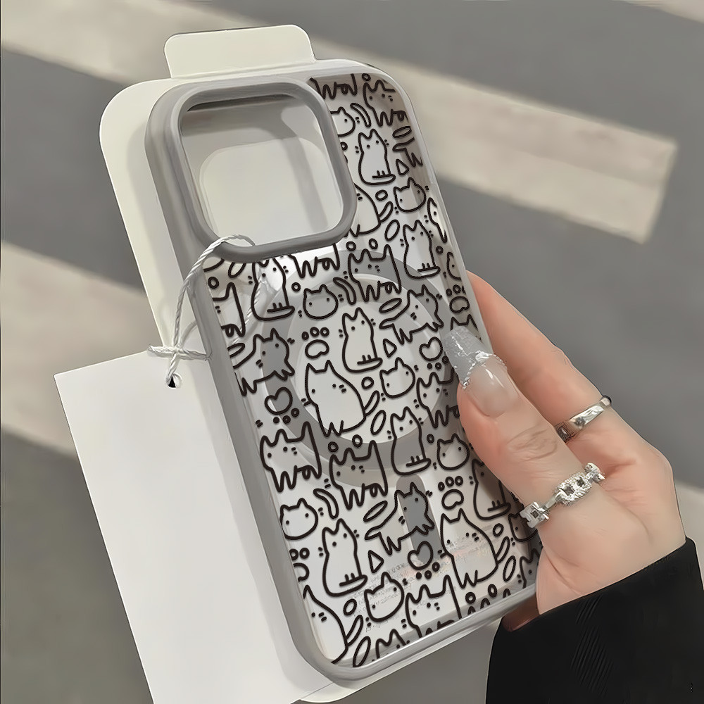 🔥🔥เคส Samsung A07 A17 A56 A55 A36 A35 A16 A06 A54 A15 A25 A26 5G Cute เคสชาร์จไร้สายแบบแม่เหล็กเคลือบด้านใสบางเฉียบ - รูปที่ 2