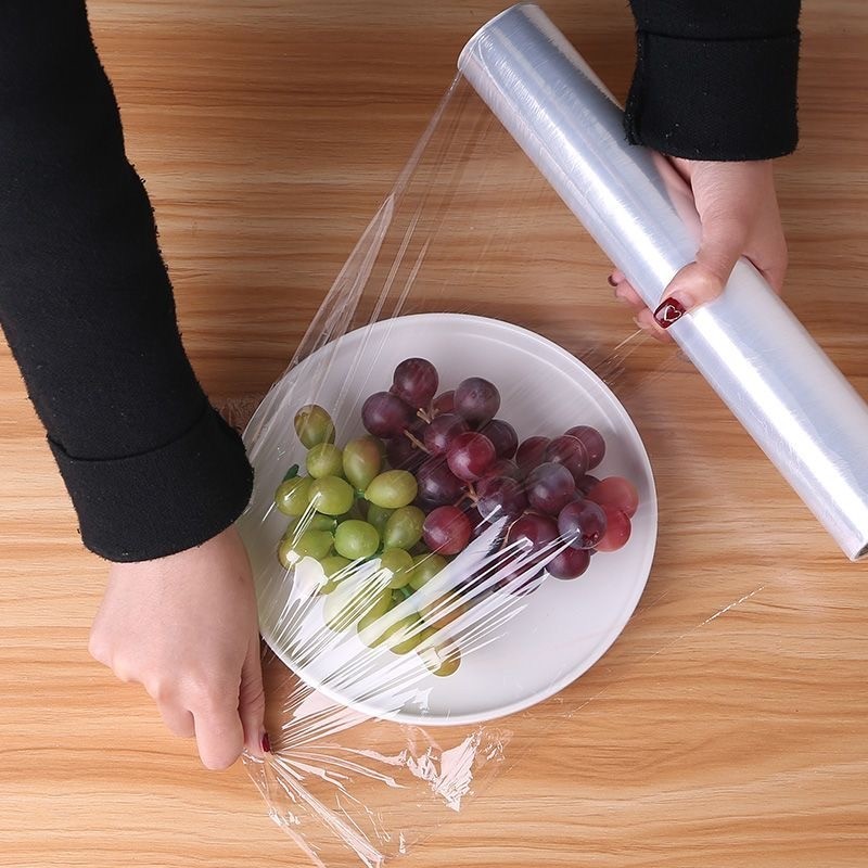 แรปห่ออาหาร ฟิล์มถนอมอาหาร พลาสติกแรป ฟิล์มถนอมอาหาร ฟิล์มแพ็คอาหาร แรปกันแมลง พลาสติกแรปอาหาร - 2