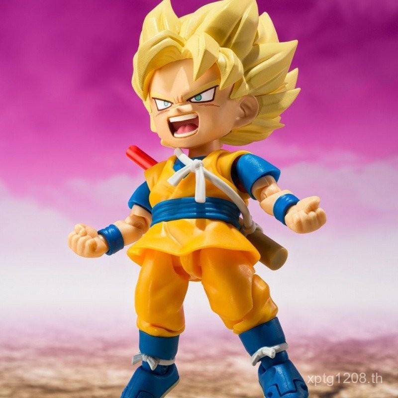 ยี่ห้อใหม่พร้อมสต็อก Bandai SHF Dragon Ball Super Saiyan Son Goku (MINI) DAIMA ผลิตภัณฑ์สําเร็จรูปรู