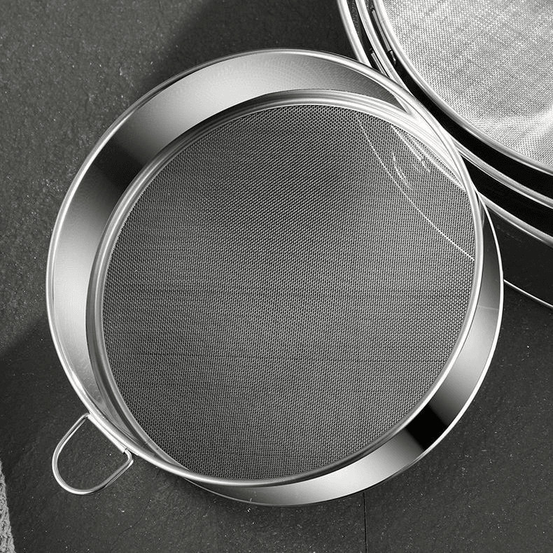 Ultra-fine Baking Tools for Home Use remai Stainless Steel Sieve Handheld Sieve Flour Sieve8cc#Filte